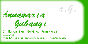 annamaria gubanyi business card